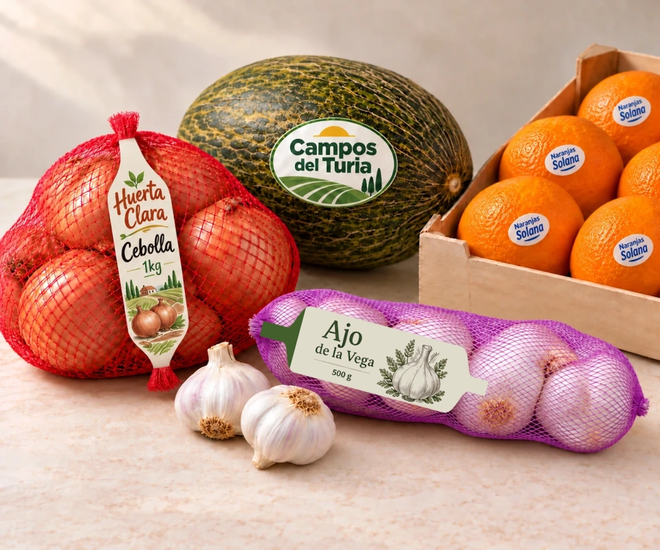 Productos hortofrutícolas con etiquetas diferenciadas